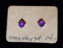 Load image into Gallery viewer, Amethyst Earring Studs