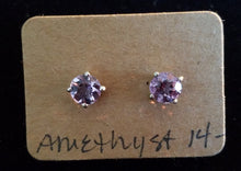 Load image into Gallery viewer, Amethyst Earring Studs