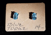 Load image into Gallery viewer, Blue Topaz Earring Studs