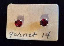 Load image into Gallery viewer, Garnet Earring Studs
