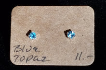 Load image into Gallery viewer, Blue Topaz Earring Studs