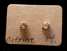 Load image into Gallery viewer, Citrine Earring Studs

