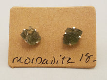 Load image into Gallery viewer, Moldavite Earring Studs
