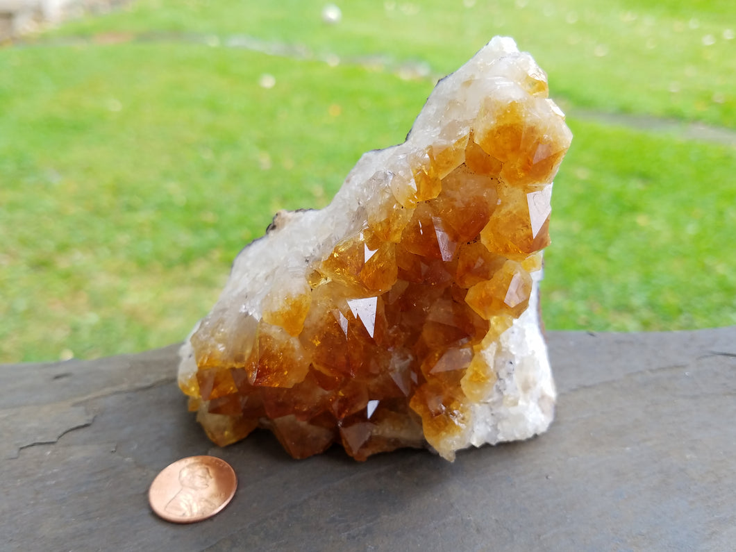 Citrine Cluster with Large Crystals