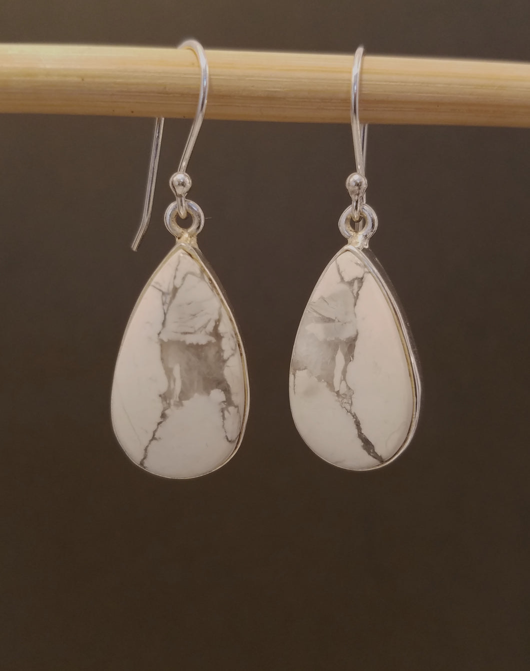 Howlite Teardrop Earring