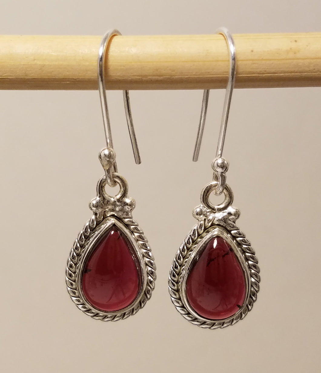 Garnet Teardrop Earring