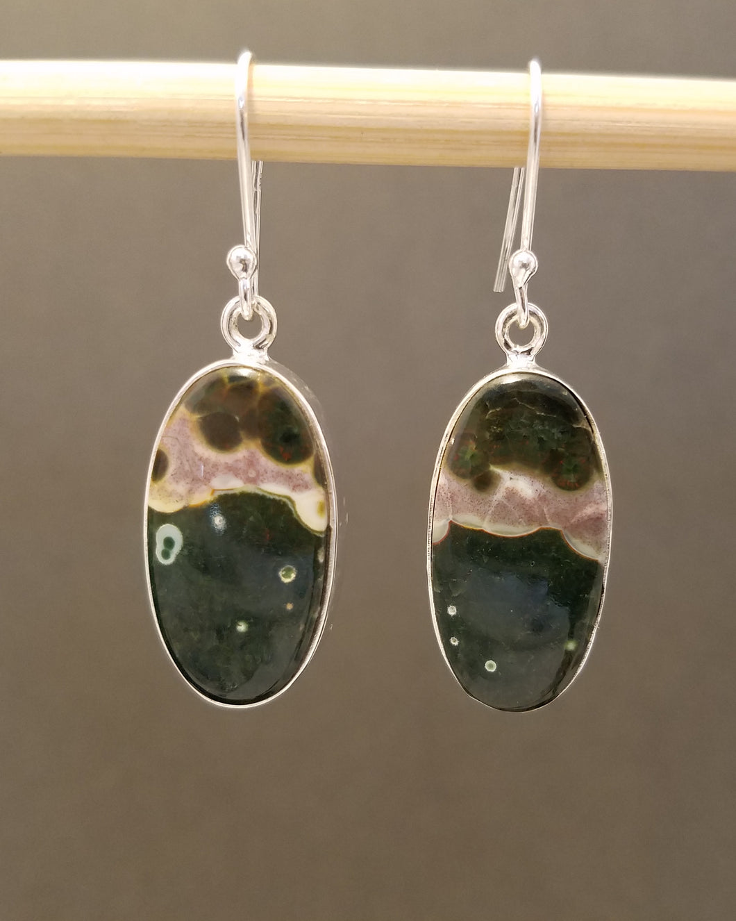 Ocean Jasper Oval Earring