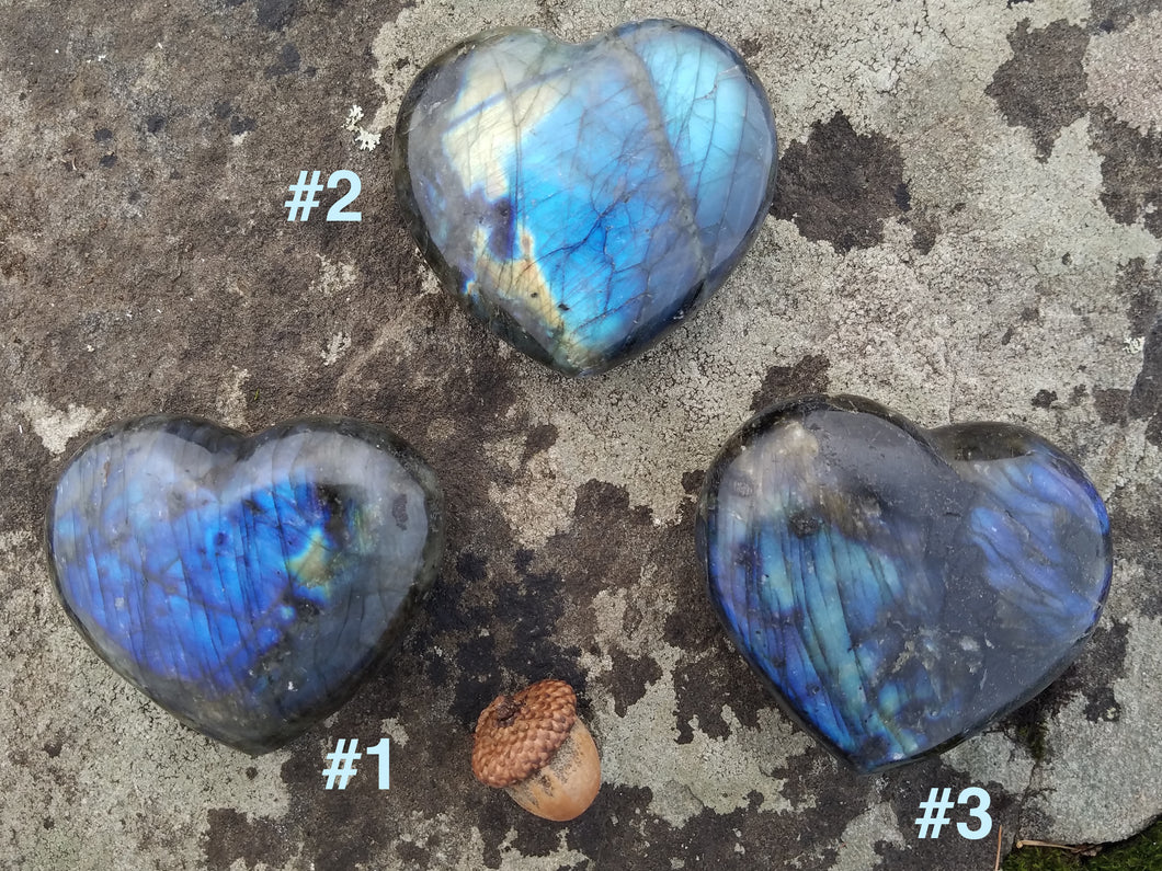 Labradorite Hearts
