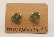 Load image into Gallery viewer, Moldavite Earring Studs

