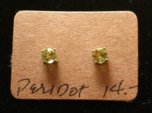 Load image into Gallery viewer, Peridot Earring Studs
