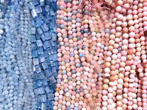 Aquamarine, smooth beads