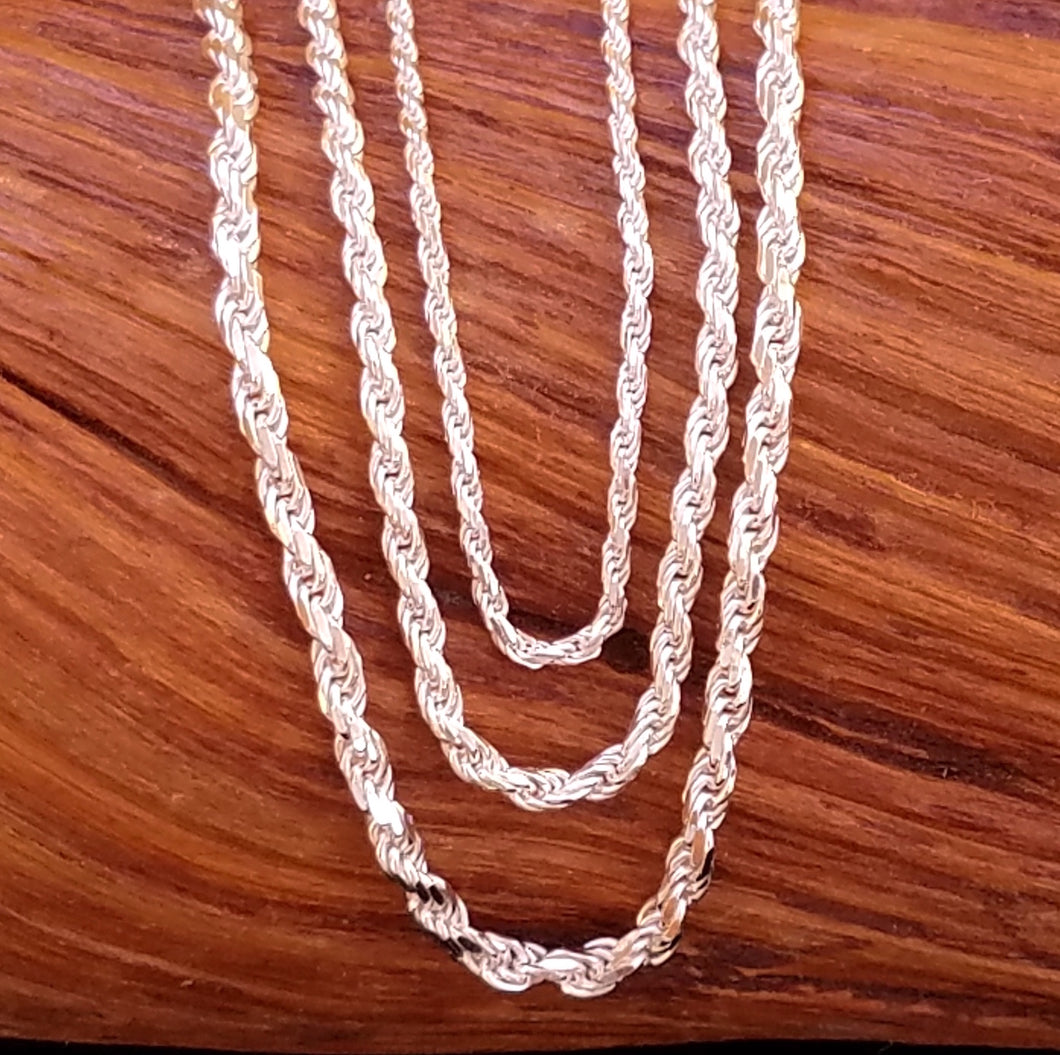 Silver Rope Chain (thick)